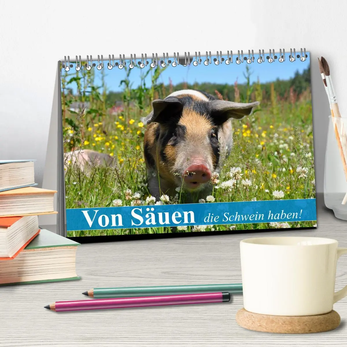 Bild: 9783516052015 | Von Säuen die Schwein haben! (Tischkalender 2026 DIN A5 quer),...