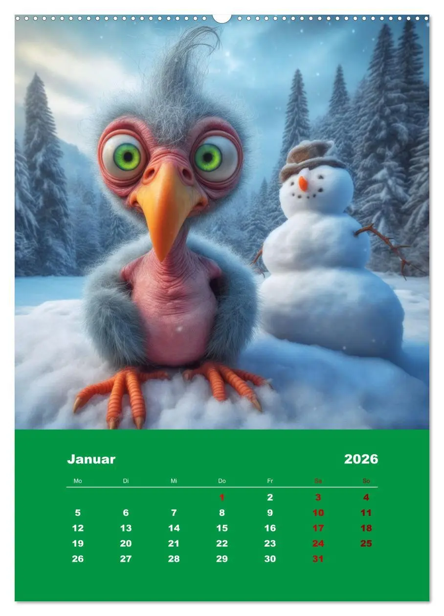 Bild: 9783516292015 | Waldo und Stefler (Wandkalender 2026 DIN A2 hoch), CALVENDO...