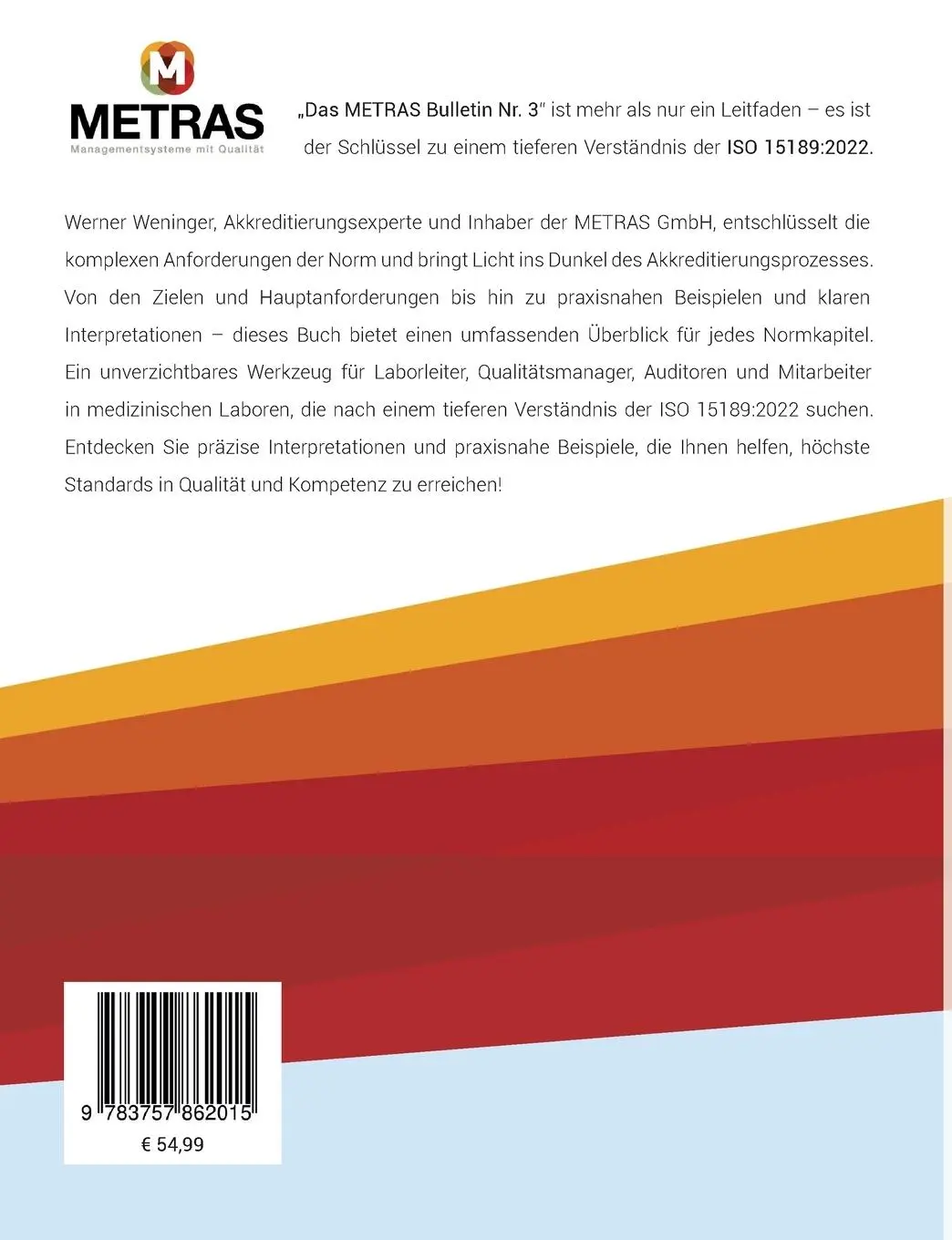 Rückseite: 9783757862015 | Anforderungen für medizinische Laboratorien auf Basis der ISO...