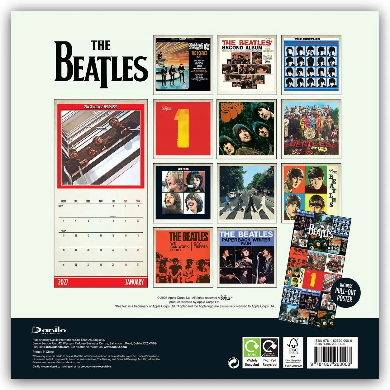 Bild: 9783803532015 | The Beatles - Die Beatles 2027 - Wandkalender | Danilo Promotion Ltd