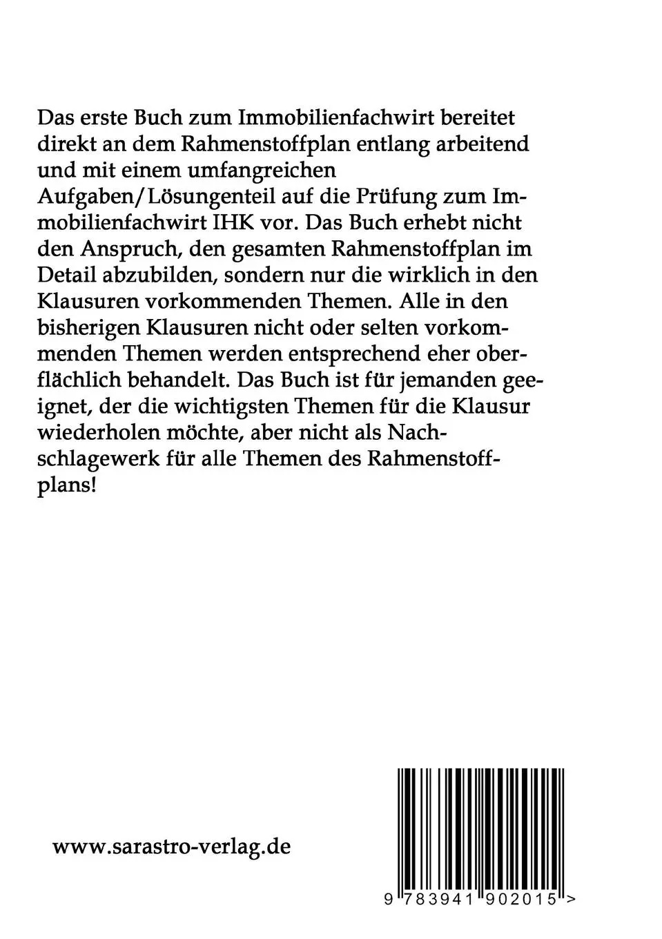 Rückseite: 9783941902015 | Der Immobilienfachwirt | Thomas Padberg | Taschenbuch | 452 S. | 2012