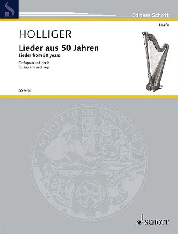 Cover: 9790001132015 | Lieder aus 50 Jahren | Sopran und Harfe | Heinz Holliger | Buch | 2019
