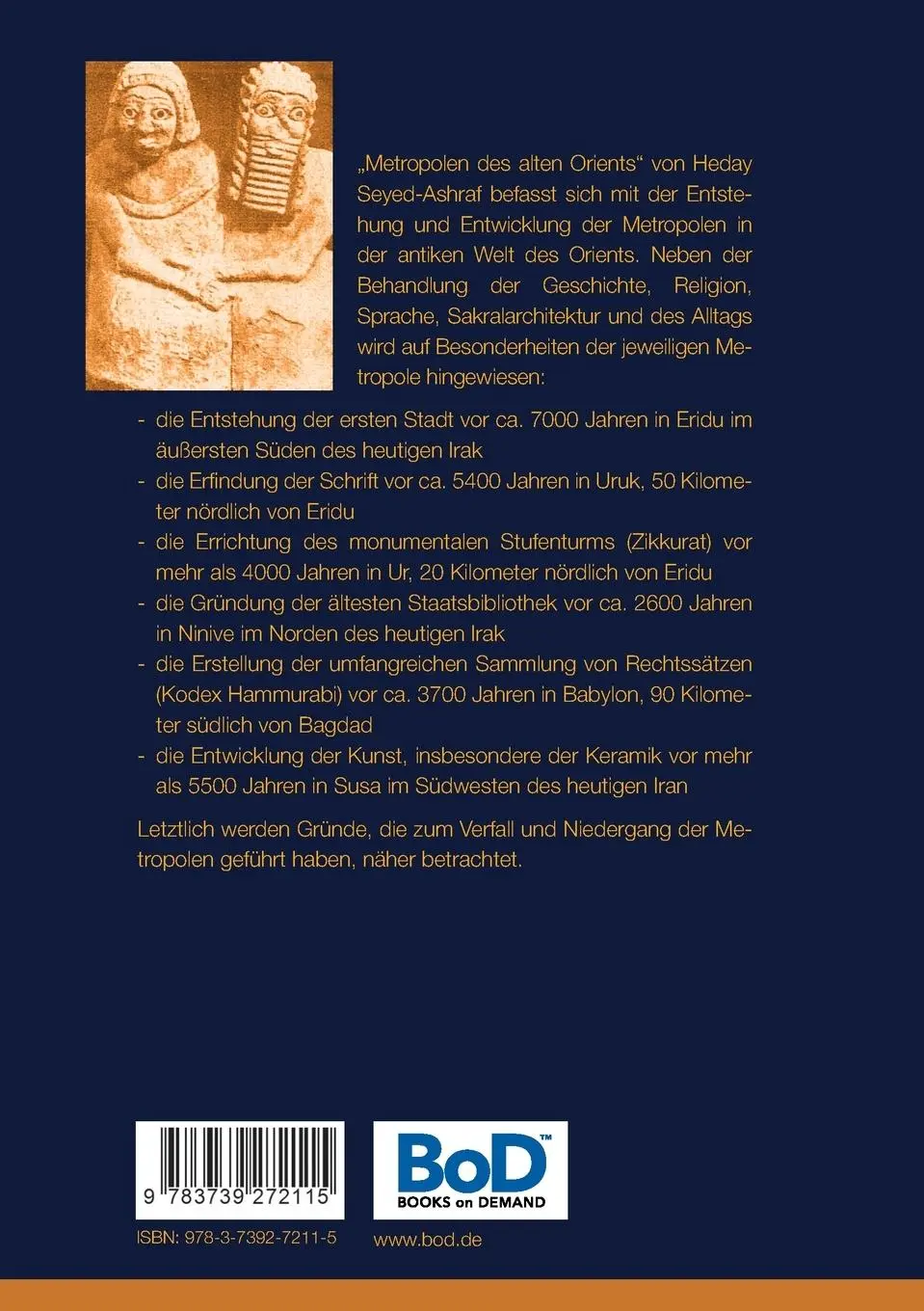 Rückseite: 9783739272115 | Metropolen des alten Orients | Heday Seyed-Ashraf | Taschenbuch | 2016