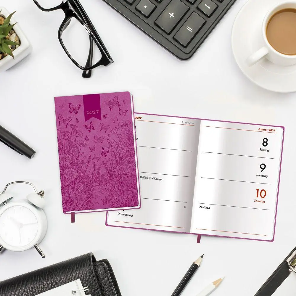 Bild: 4251901512215 | TRÖTSCH - Taschenkalender A7 Soft Touch Schmetterlinge 2027 | KG