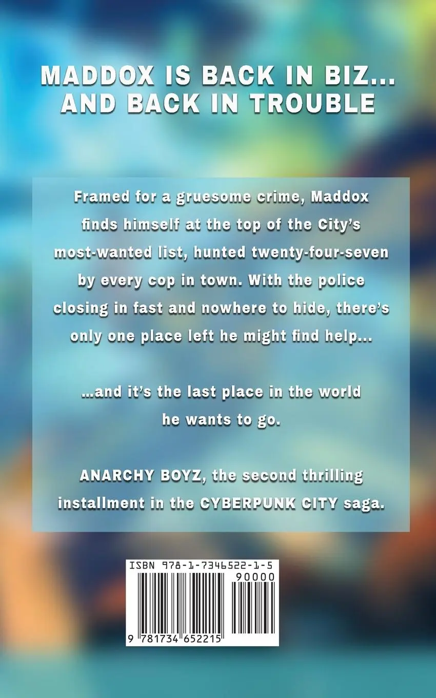 Rückseite: 9781734652215 | Cyberpunk City Book Two | Anarchy Boyz | D. L. Young | Taschenbuch