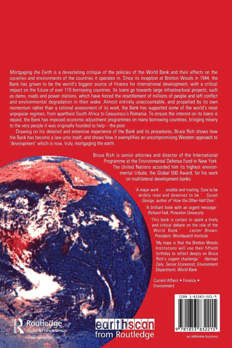 Rückseite: 9781853832215 | Mortgaging the Earth | Bruce Rich | Taschenbuch | Englisch | 1994