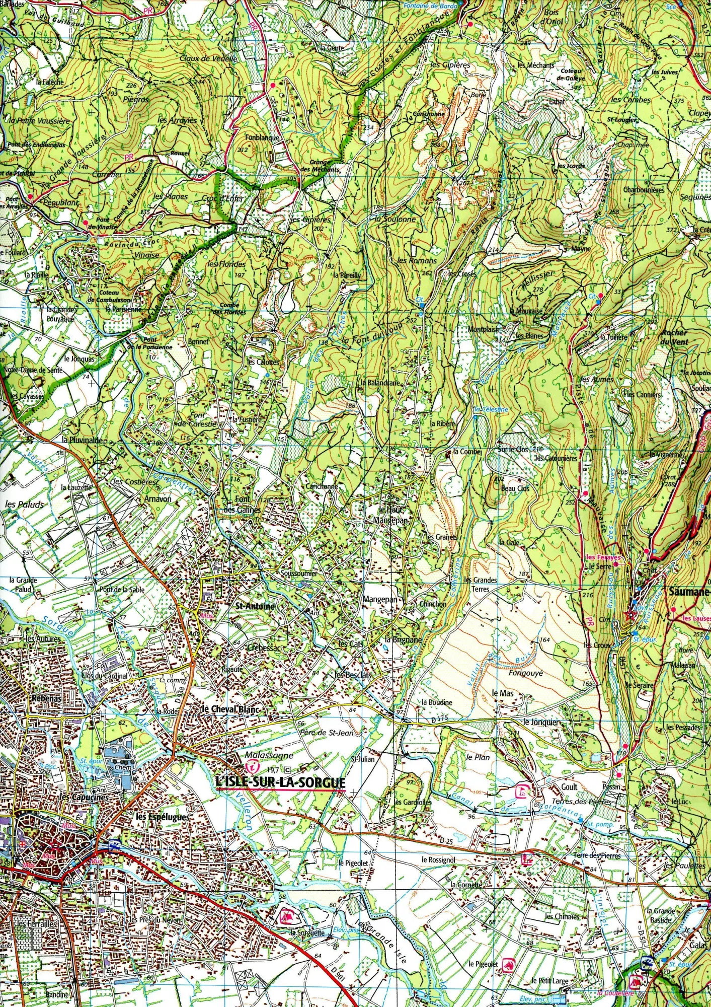 Bild: 9782758552215 | Cavaillon Fontain-de-Vaucluse 1:25 000 | (Land-)Karte | Französisch