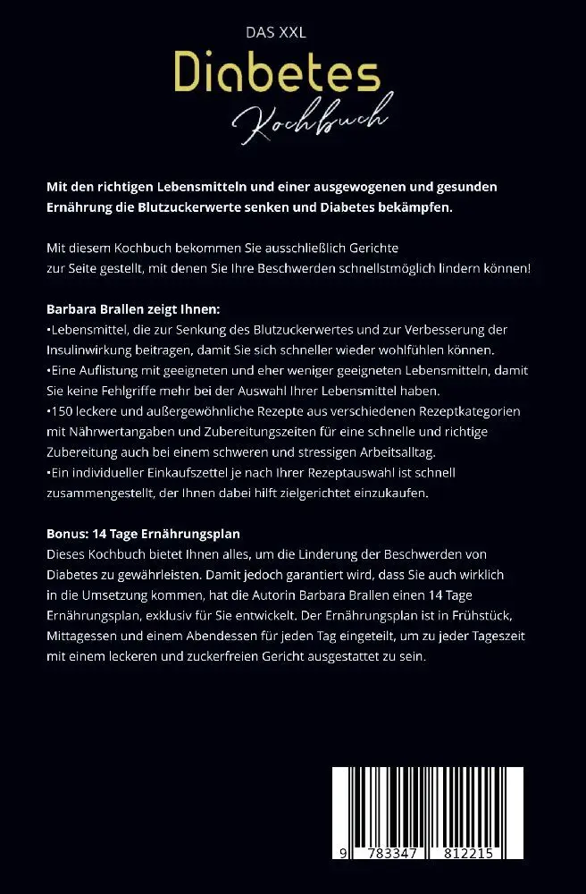 Bild: 9783347812215 | Das XXL Diabetes Kochbuch! Inklusive Nährwerten, Ernährungsplan und...