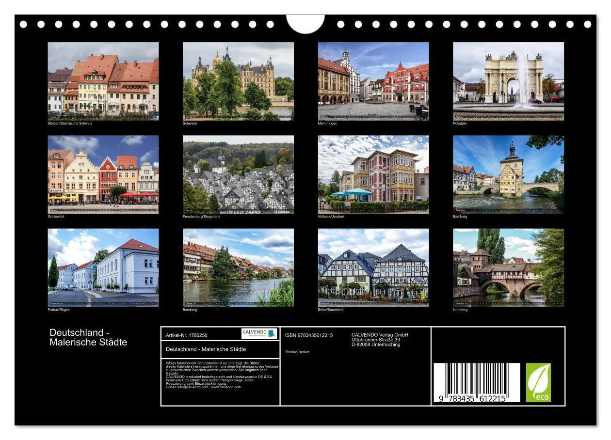 Bild: 9783435612215 | Deutschland - Malerische Städte (Wandkalender 2025 DIN A4 quer),...