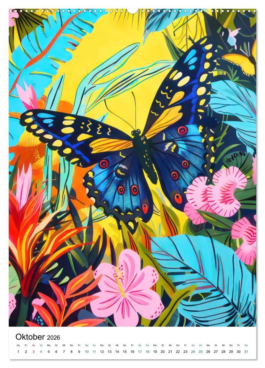 Bild: 9783516272215 | Dschungeltiere im Pop-Art Stil (hochwertiger Premium Wandkalender...