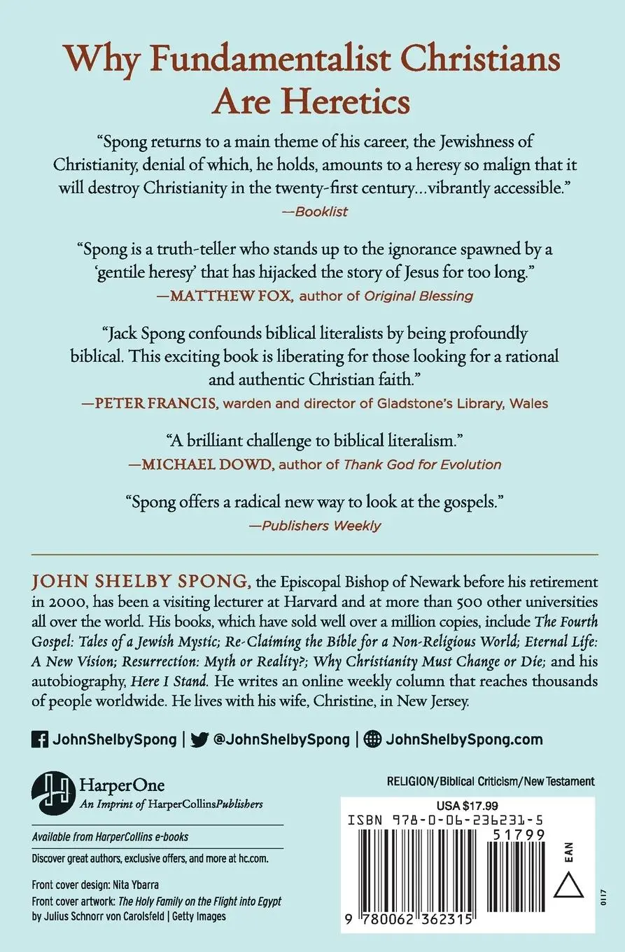 Rückseite: 9780062362315 | Biblical Literalism | A Gentile Heresy | John Shelby Spong | Buch