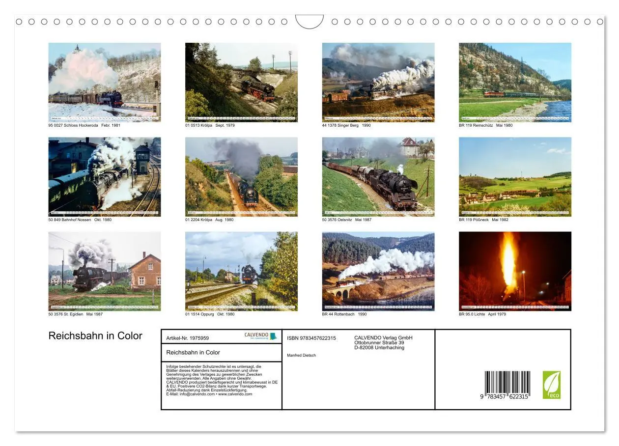 Bild: 9783457622315 | Reichsbahn in Color (Wandkalender 2026 DIN A3 quer), CALVENDO...