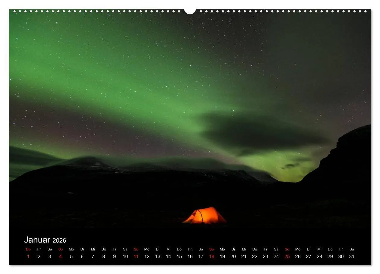 Bild: 9783516192315 | Nordlichter (Wandkalender 2026 DIN A2 quer), CALVENDO Monatskalender