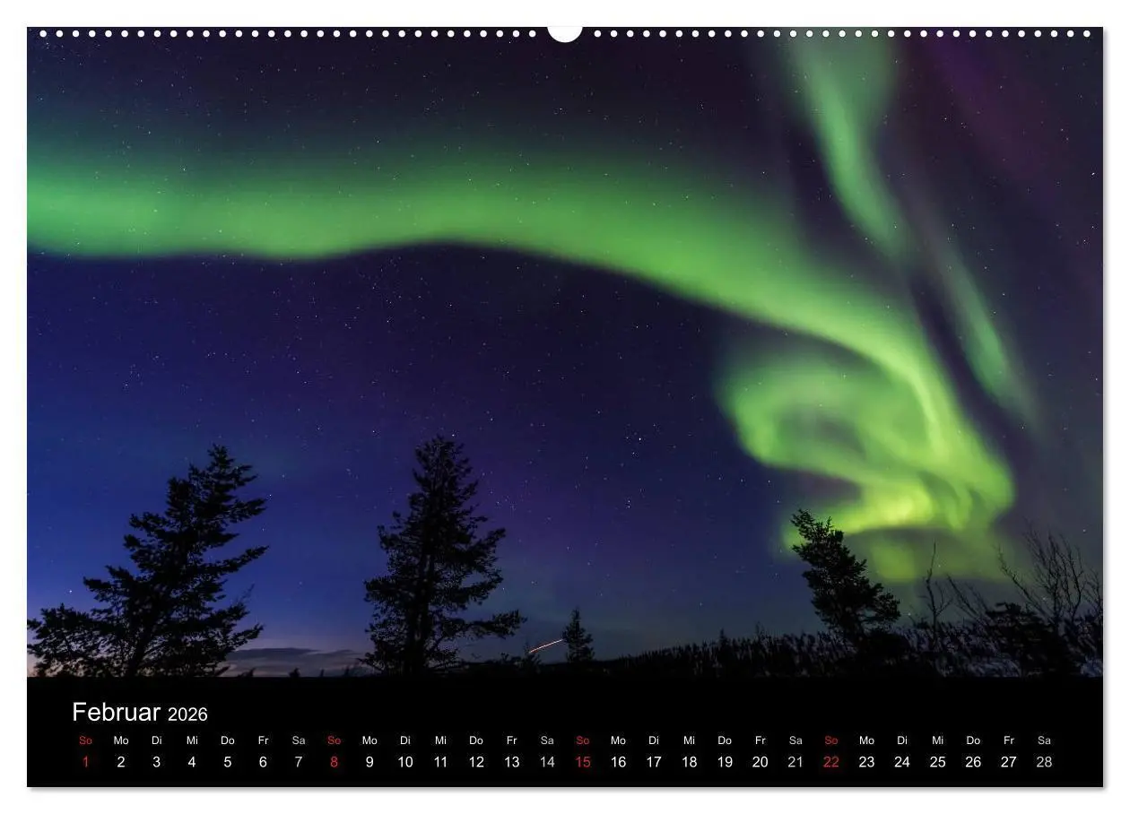Bild: 9783516192315 | Nordlichter (Wandkalender 2026 DIN A2 quer), CALVENDO Monatskalender