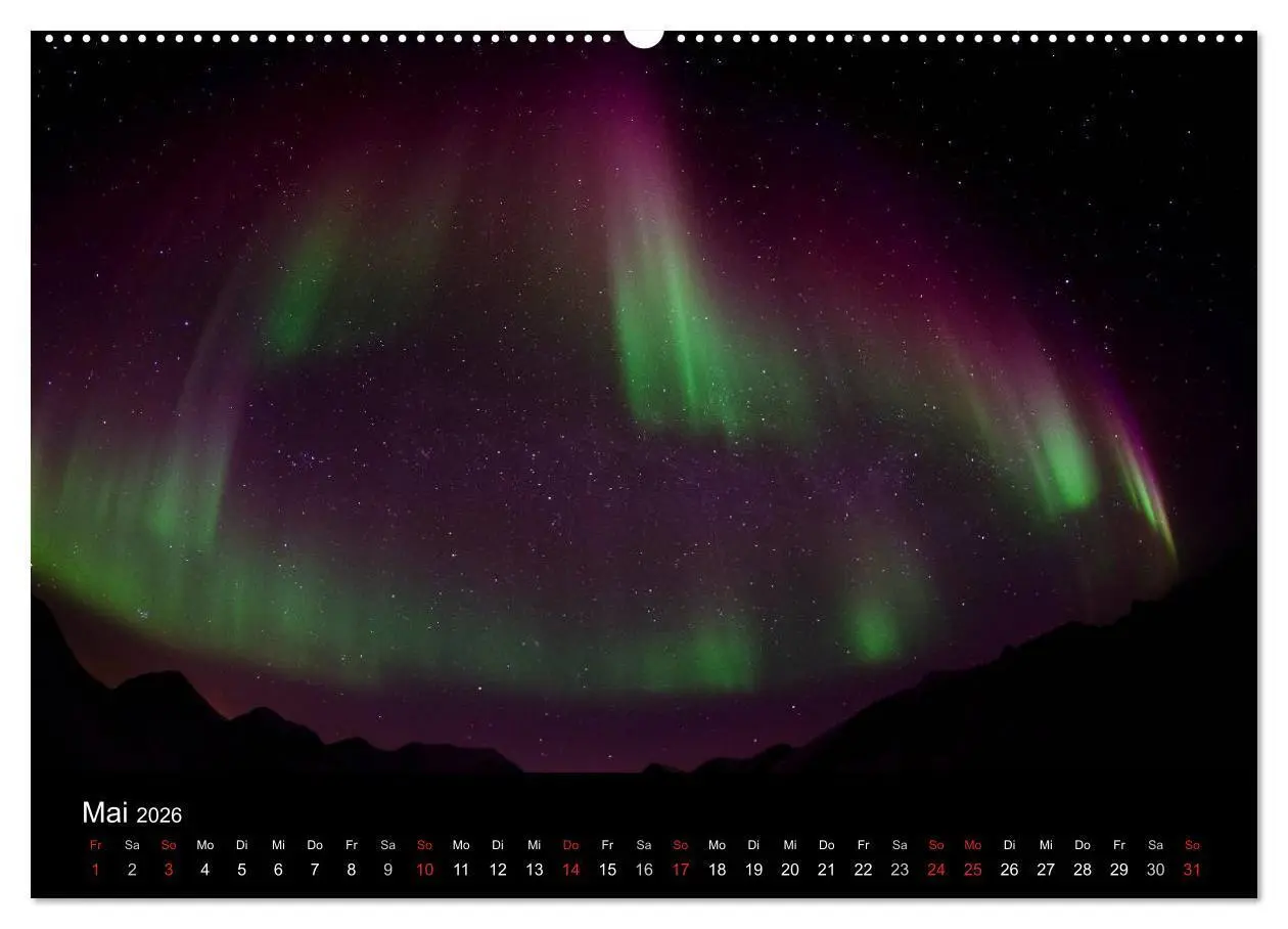 Bild: 9783516192315 | Nordlichter (Wandkalender 2026 DIN A2 quer), CALVENDO Monatskalender
