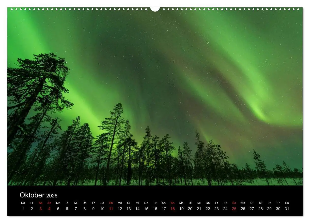 Bild: 9783516192315 | Nordlichter (Wandkalender 2026 DIN A2 quer), CALVENDO Monatskalender