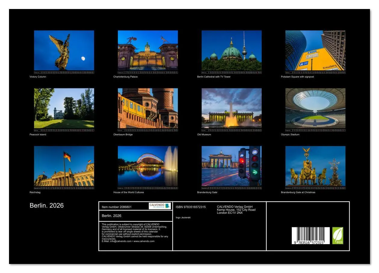 Bild: 9783516572315 | Berlin. 2026 (Wall Calendar 2026 DIN A3 landscape), CALVENDO 12...