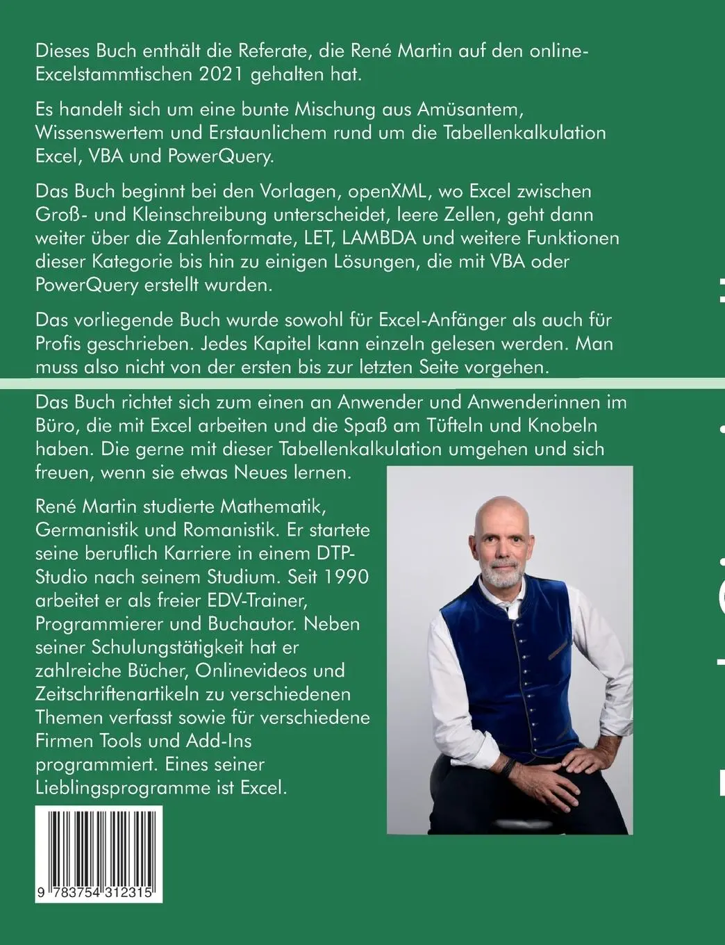 Rückseite: 9783754312315 | Excel-Gimmicks II | Vorträge auf den Excelstammtischen 2021 | Martin