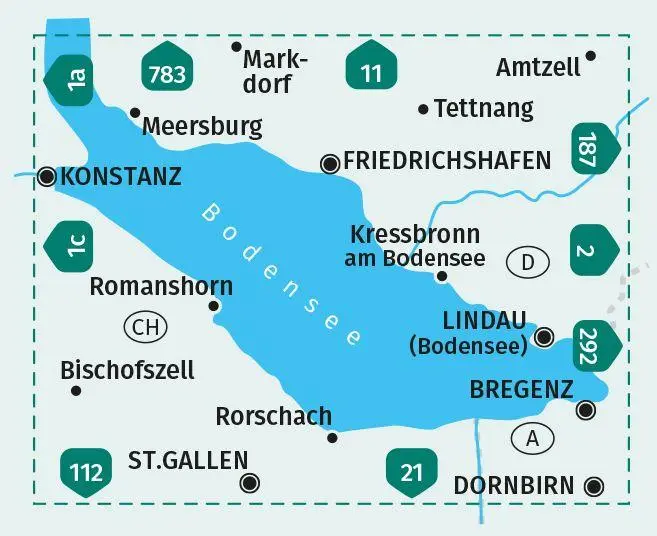 Bild: 9783991542315 | KOMPASS Wanderkarte 1b Bodensee Ost 1:50.000 | (Land-)Karte | Deutsch