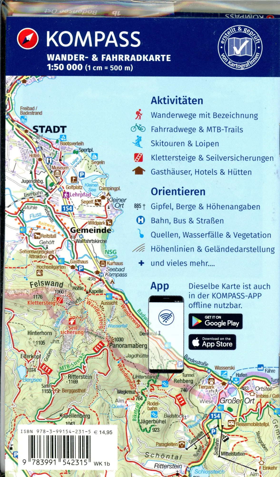 Bild: 9783991542315 | KOMPASS Wanderkarte 1b Bodensee Ost 1:50.000 | (Land-)Karte | Deutsch