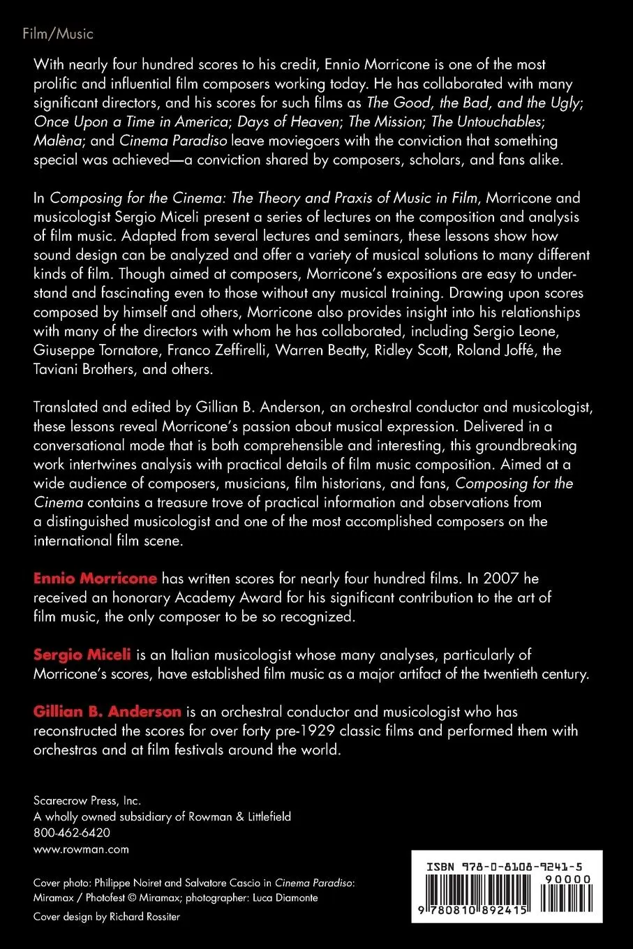 Rückseite: 9780810892415 | Composing for the Cinema | The Theory and Praxis of Music in Film