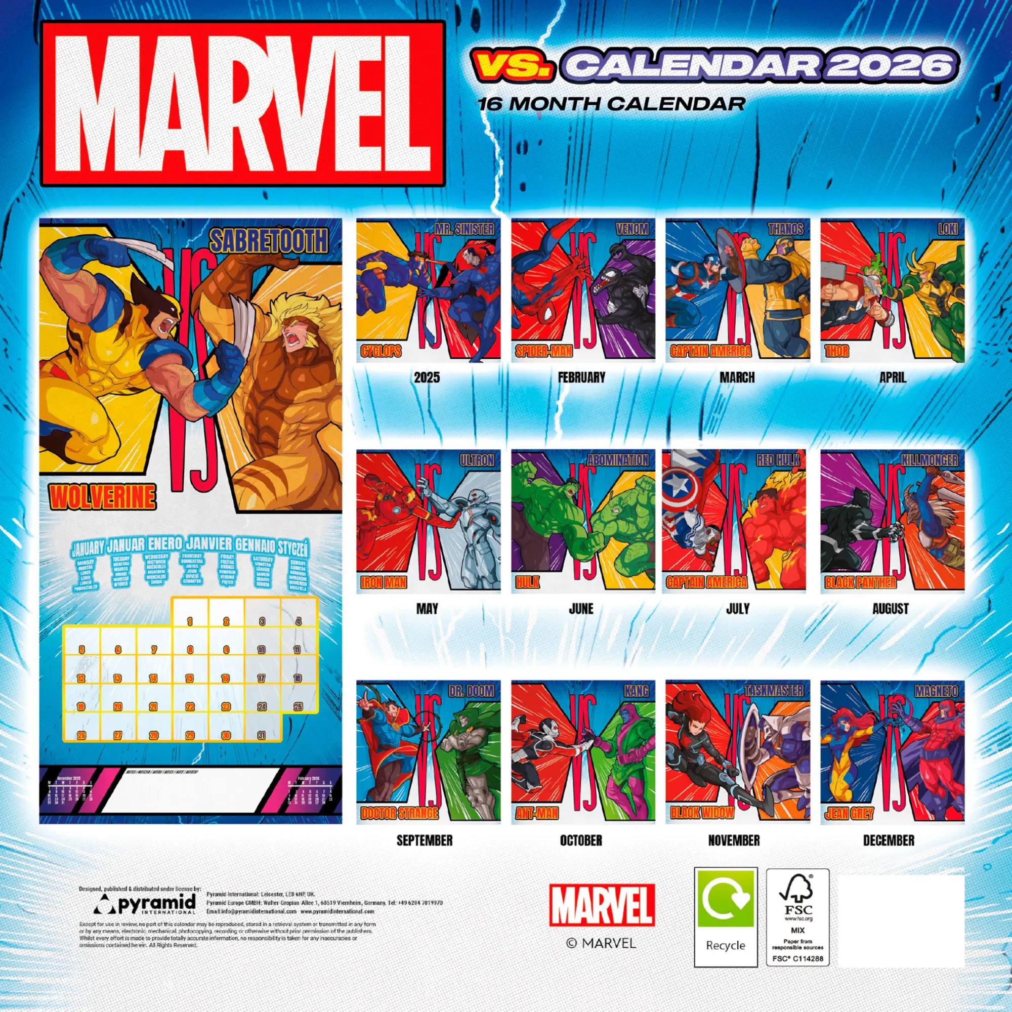 Rückseite: 9781804232415 | MARVEL - Broschürenkalender im Format 30 x 30 | Kalender | 28 S.