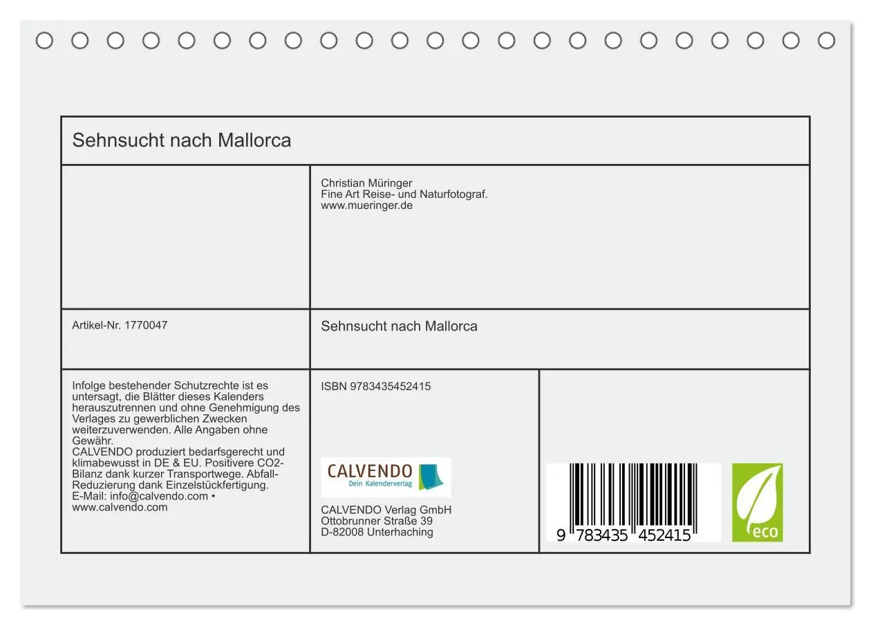 Bild: 9783435452415 | Sehnsucht nach Mallorca (Tischkalender 2025 DIN A5 quer), CALVENDO...
