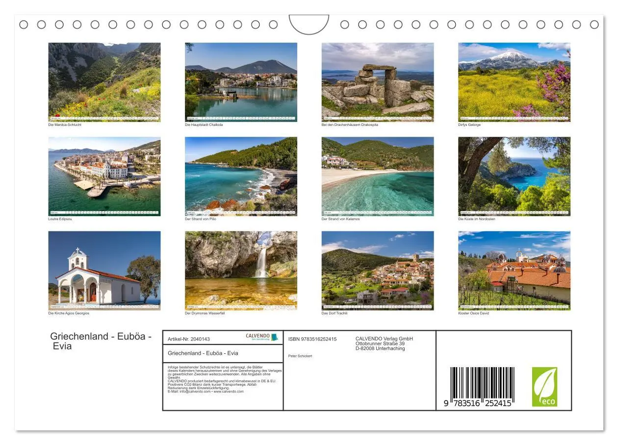 Bild: 9783516252415 | Griechenland - Euböa - Evia (Wandkalender 2026 DIN A4 quer),...