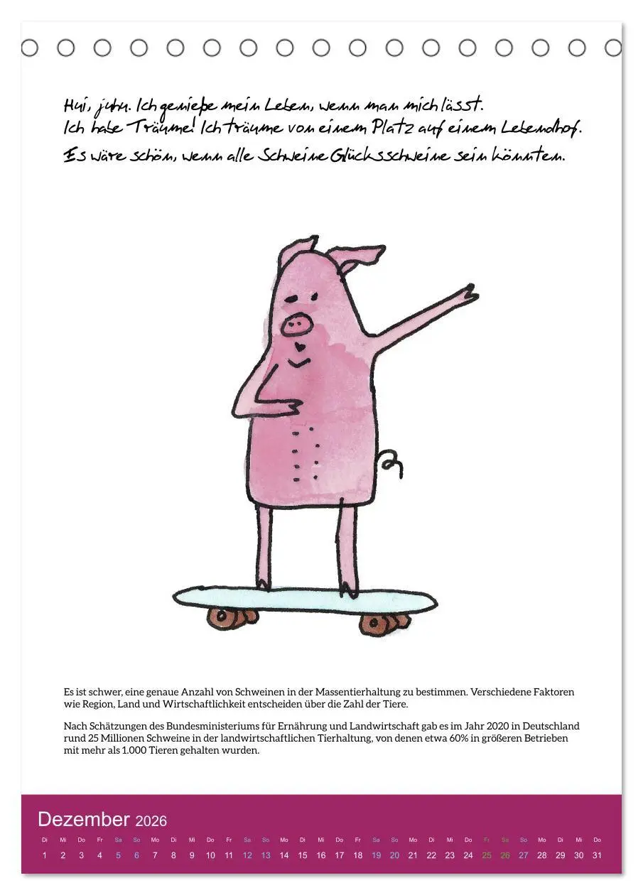 Bild: 9783516322415 | Schweinekalender - Alles was du über Schweine wissen wolltest!...