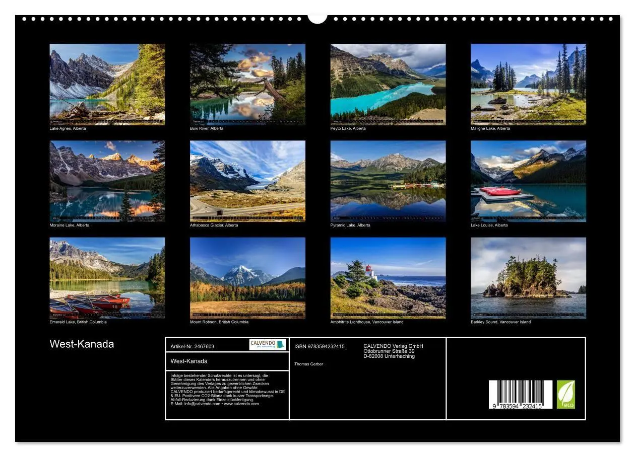 Bild: 9783594232415 | West-Kanada (hochwertiger Premium Wandkalender 2027 DIN A2 quer),...