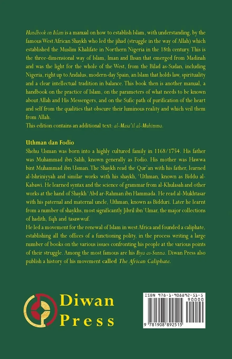 Rückseite: 9781908892515 | Handbook on Islam | Uthman Dan Fodio | Taschenbuch | Englisch | 2017