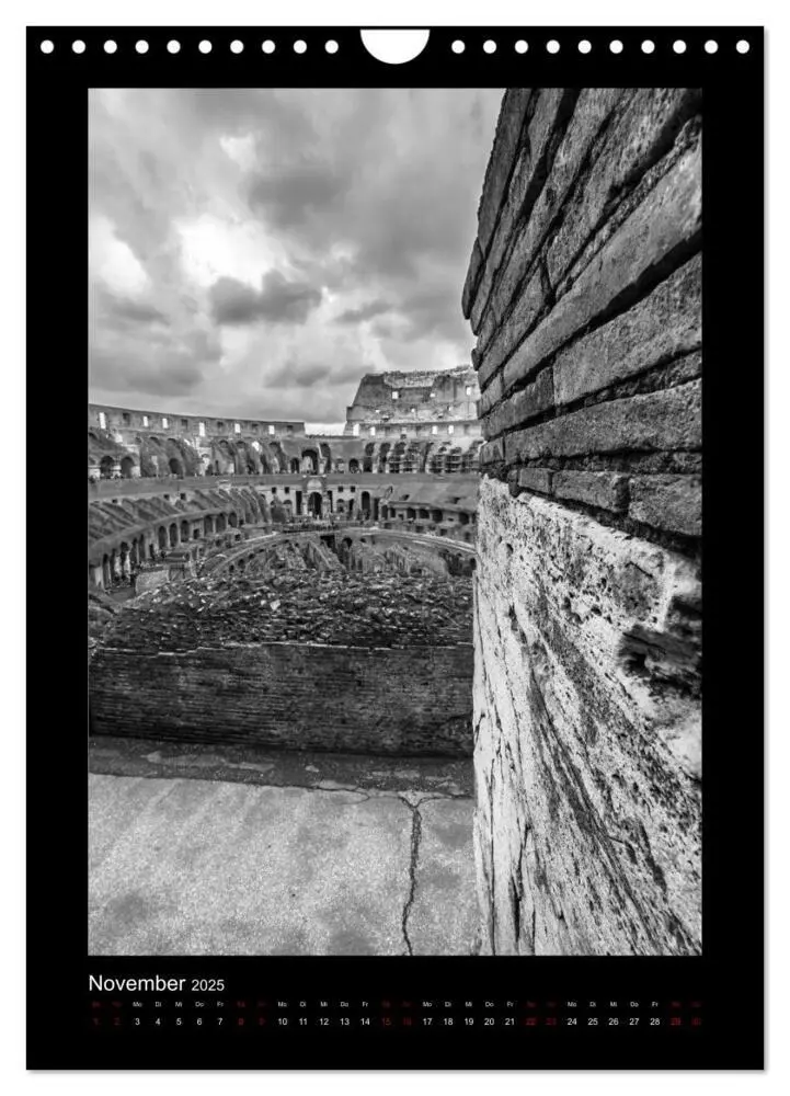 Bild: 9783435992515 | Monochrome Einblicke Rom (Wandkalender 2025 DIN A4 hoch), CALVENDO...
