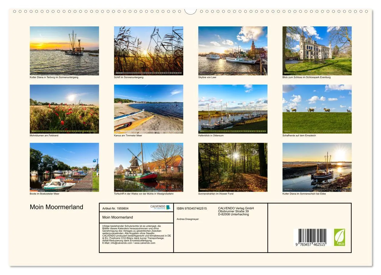 Bild: 9783457462515 | Moin Moormerland (hochwertiger Premium Wandkalender 2026 DIN A2...