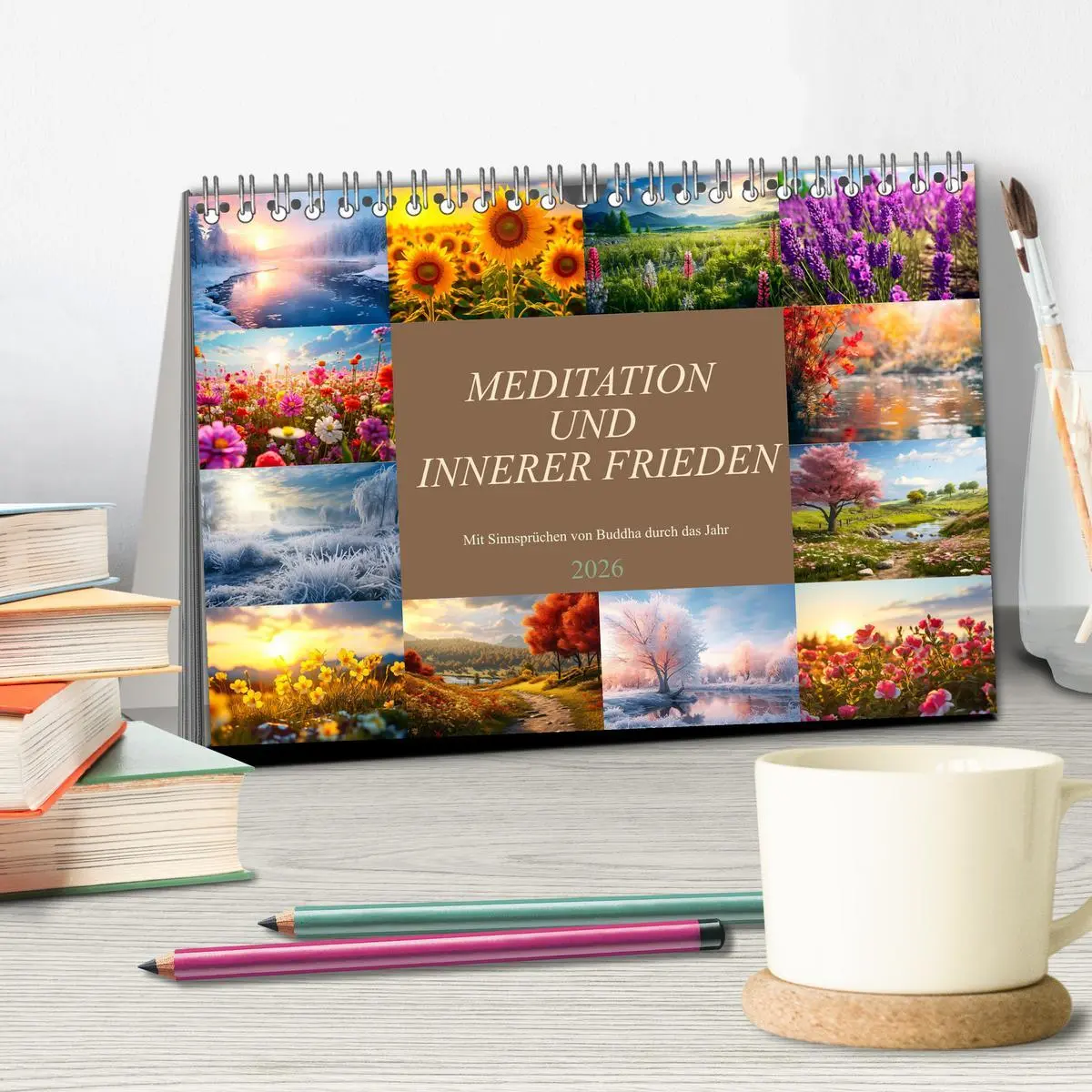 Bild: 9783457532515 | Meditation und innerer Frieden (Tischkalender 2026 DIN A5 quer),...