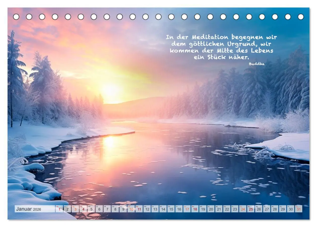 Bild: 9783457532515 | Meditation und innerer Frieden (Tischkalender 2026 DIN A5 quer),...