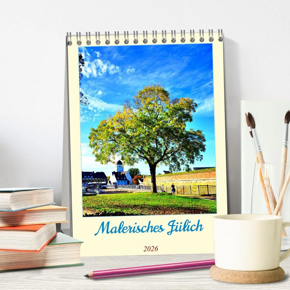 Bild: 9783516242515 | Malerisches Jülich (Tischkalender 2026 DIN A5 hoch), CALVENDO...