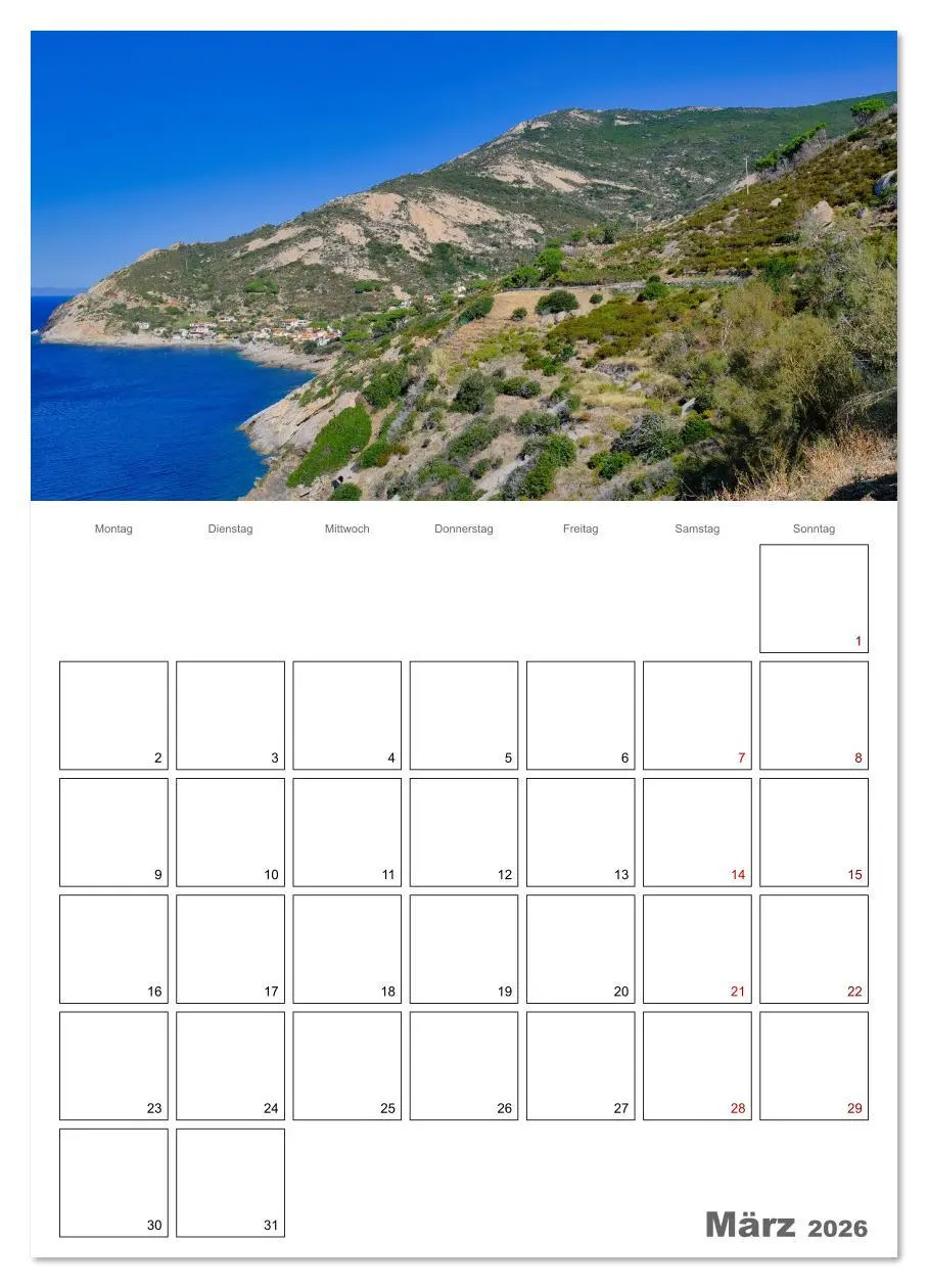Bild: 9783516622515 | Faszinierendes Elba (Wandkalender 2026 DIN A3 hoch), CALVENDO...