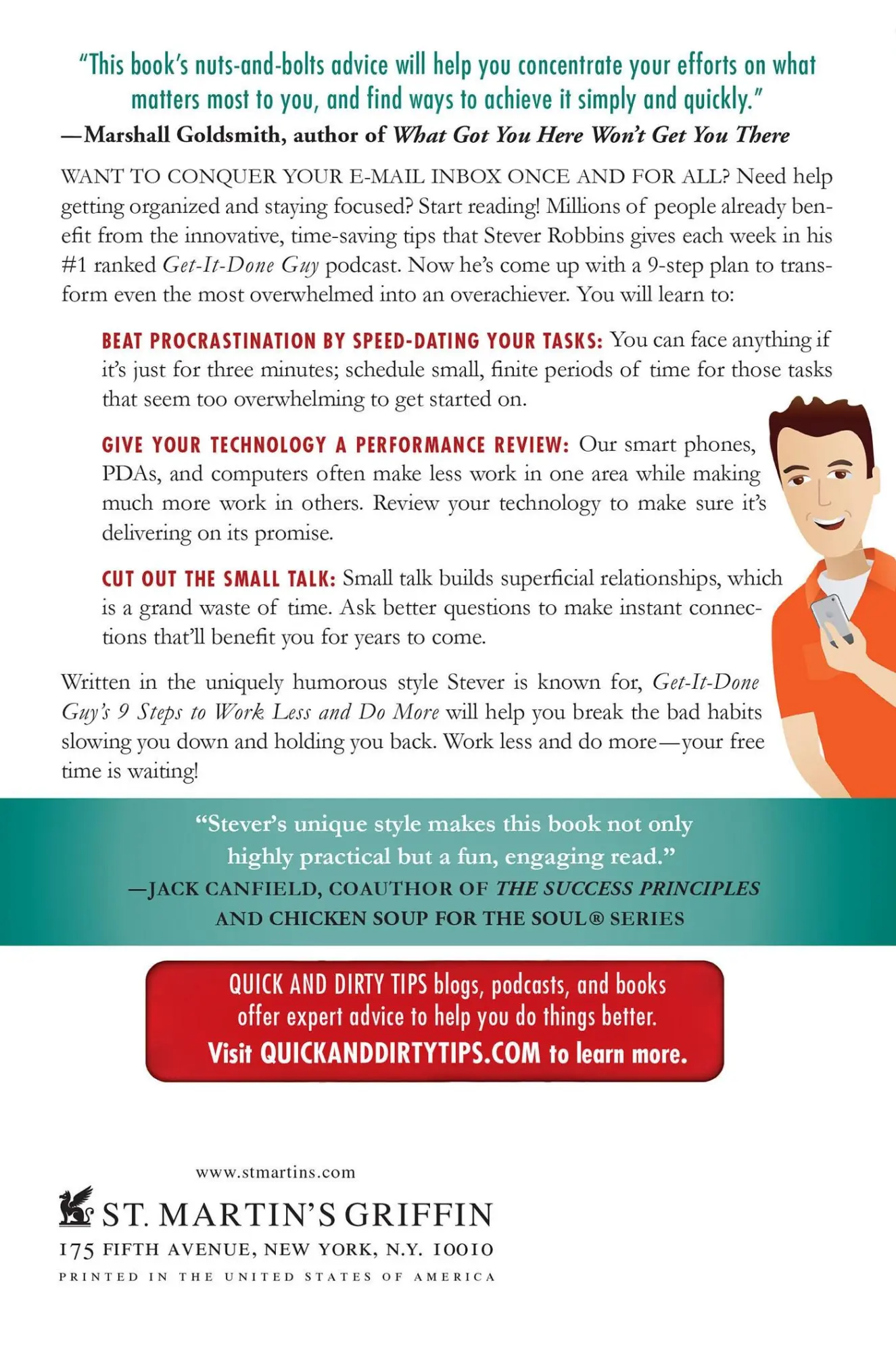 Rückseite: 9780312662615 | GET-IT-DONE GUY'S 9 STEPS TO WORK L | Stever Robbins | Taschenbuch