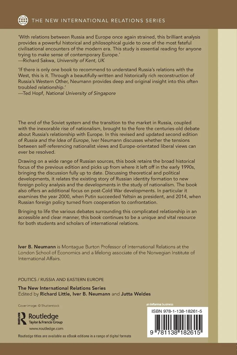 Rückseite: 9781138182615 | Russia and the Idea of Europe | Iver B. Neumann | Taschenbuch | 2016