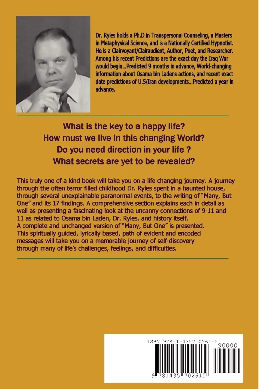 Rückseite: 9781435702615 | Hidden Secrets of "Many, But One" | Donald Ryles Ph. D | Taschenbuch