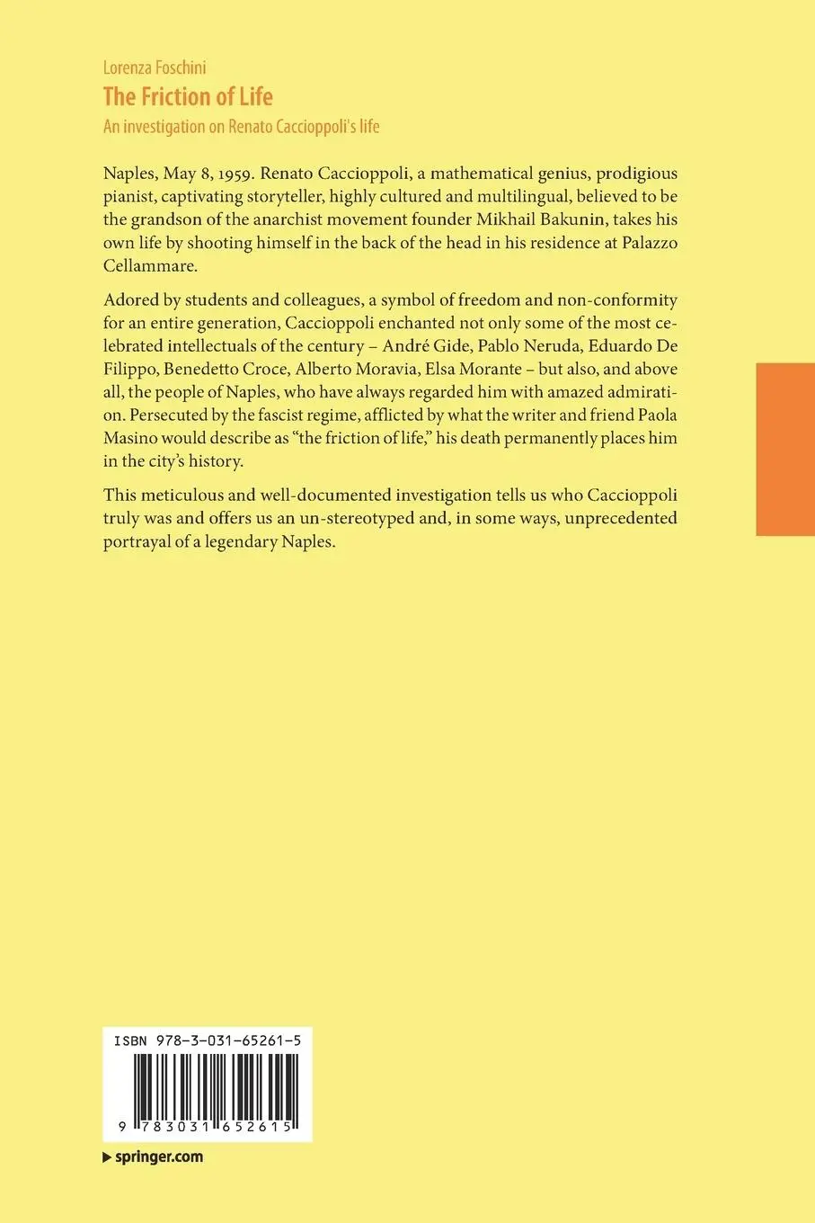 Rückseite: 9783031652615 | The Friction of Life | An investigation on Renato Caccioppoli's life