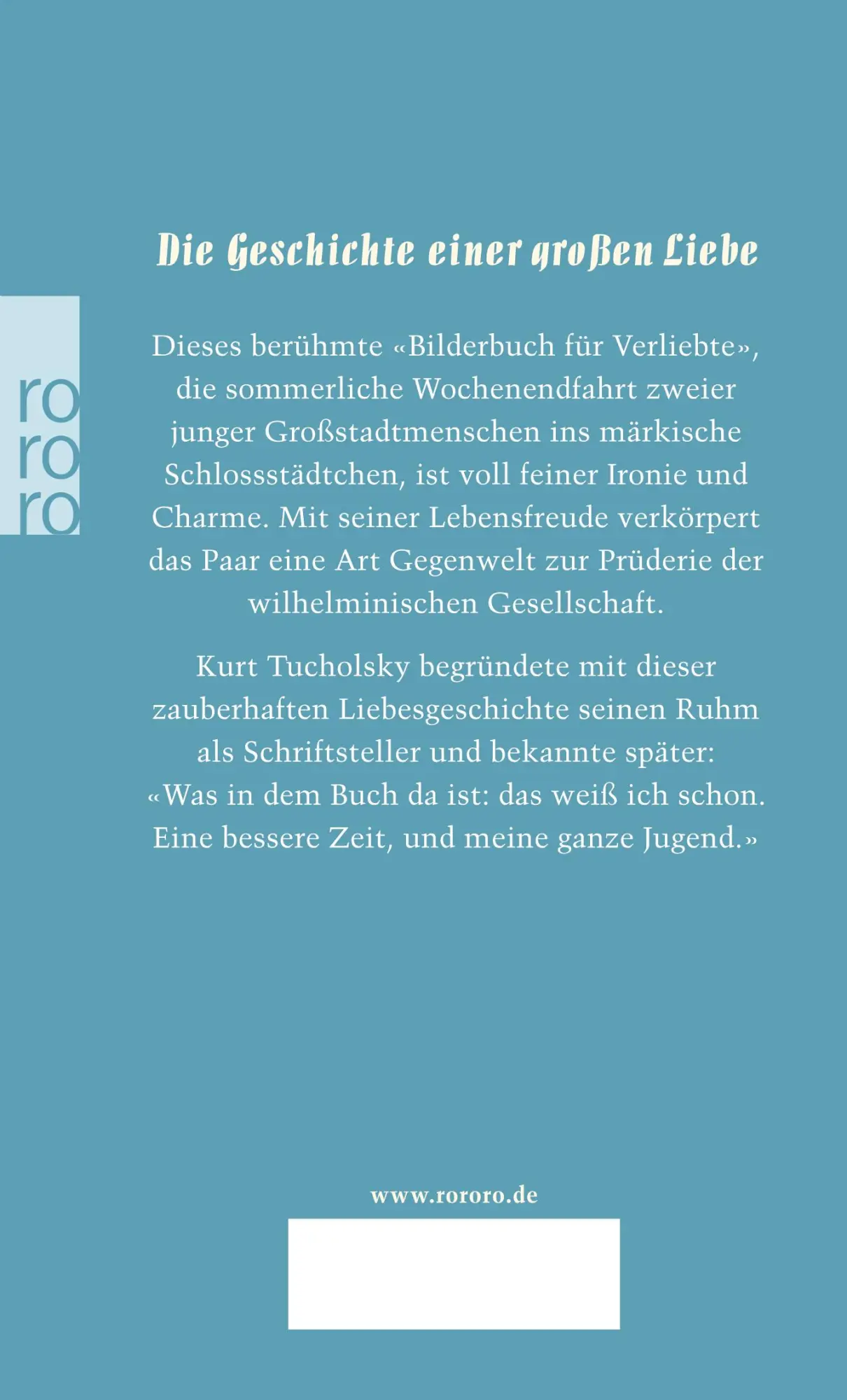 Rückseite: 9783499102615 | Rheinsberg | ein Bilderbuch für Verliebte und anderes | Kurt Tucholsky