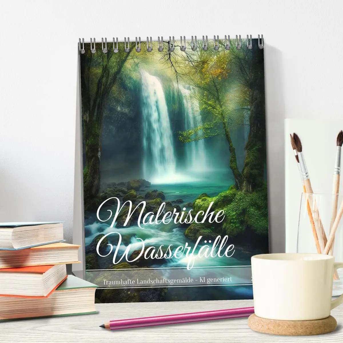 Bild: 9783516302615 | Malerische Wasserfälle (Tischkalender 2026 DIN A5 hoch), CALVENDO...