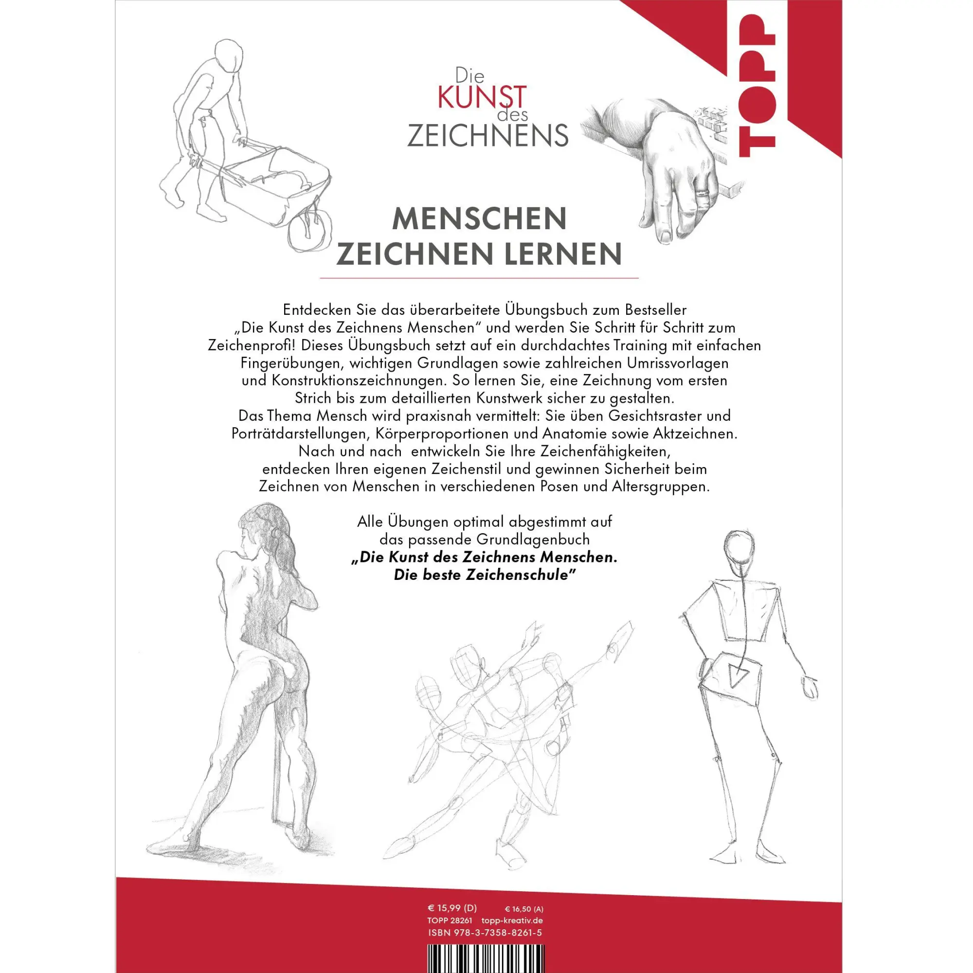 Bild: 9783735882615 | Die Kunst des Zeichnens Übungsbuch - Menschen. Mit neuem...