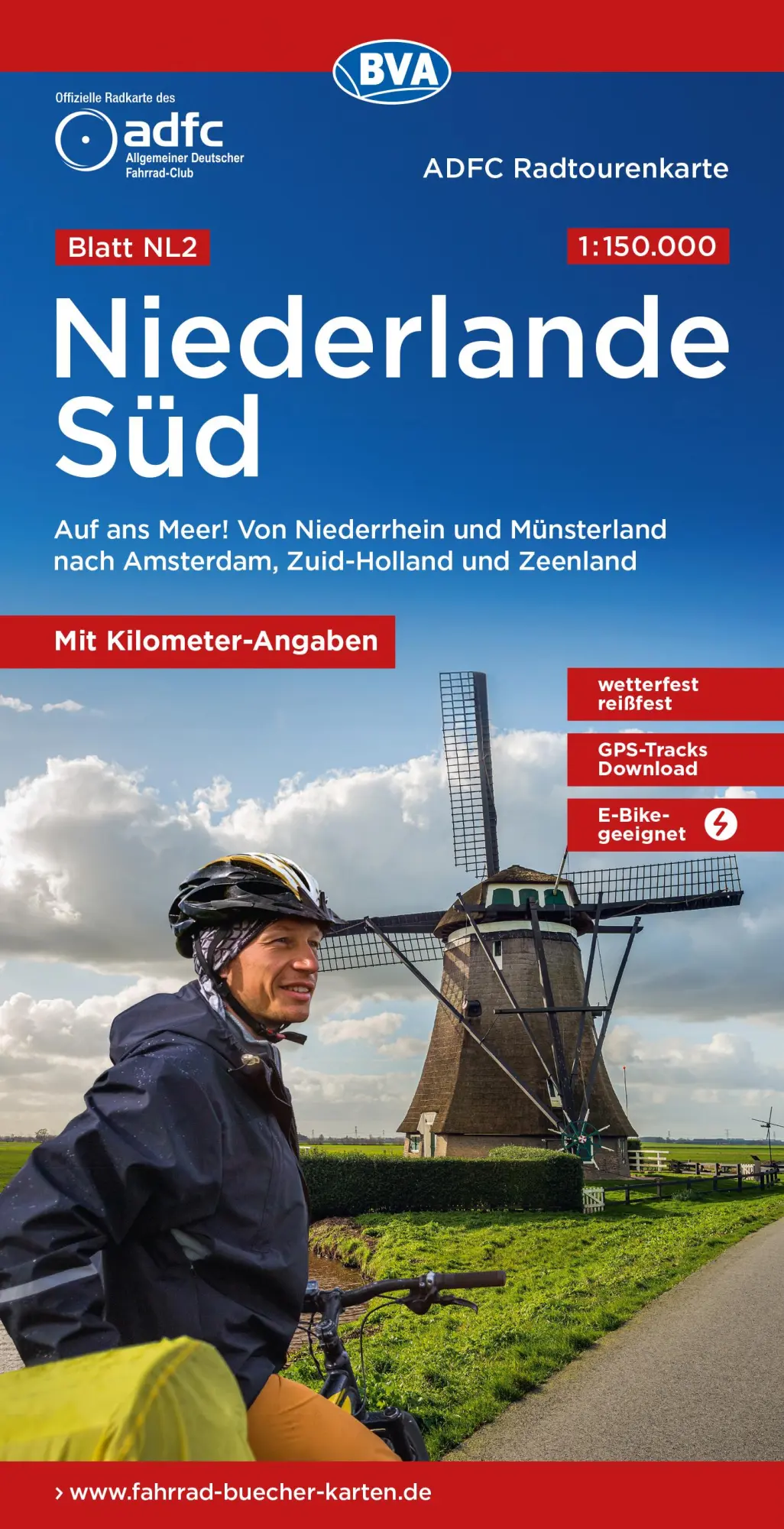 Cover: 9783969902615 | ADFC-Radtourenkarte NL 2 Niederlande Süd 1:150.000, reiß- und...