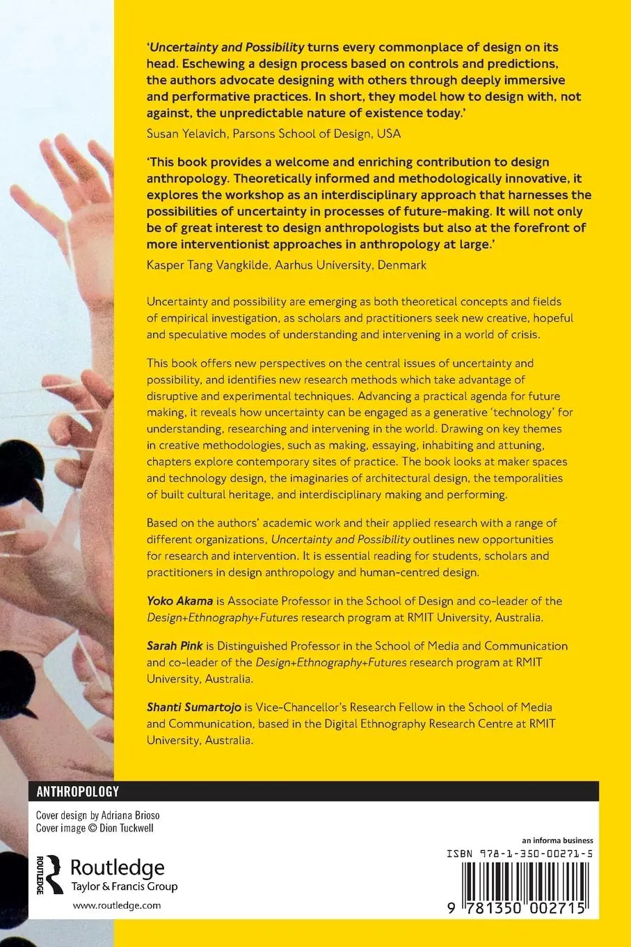 Rückseite: 9781350002715 | Uncertainty and Possibility | Yoko Akama (u. a.) | Taschenbuch | 2020