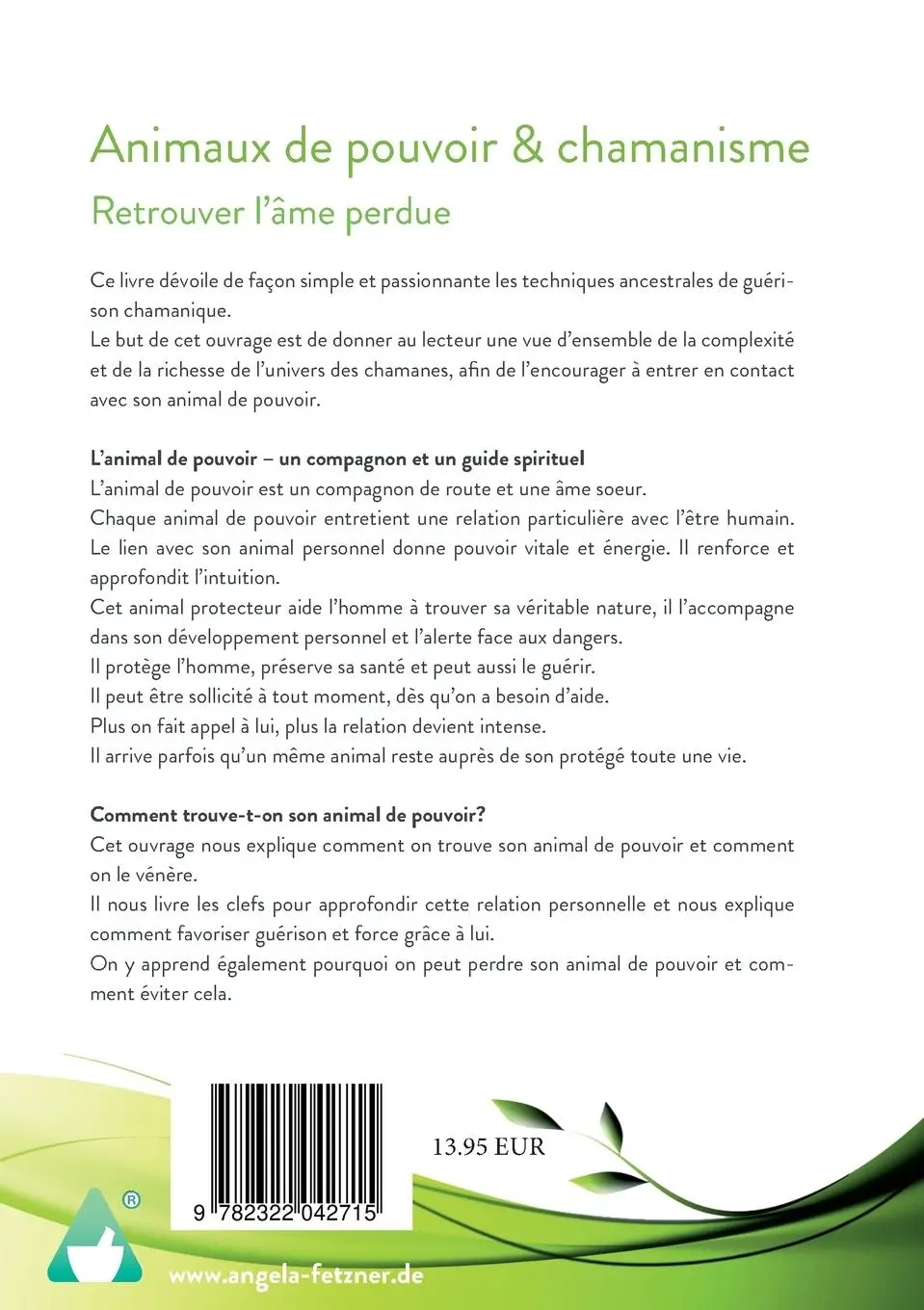 Rückseite: 9782322042715 | Animaux de pouvoir &amp; chamanisme | Retrouver l`âme perdue | Fetzner