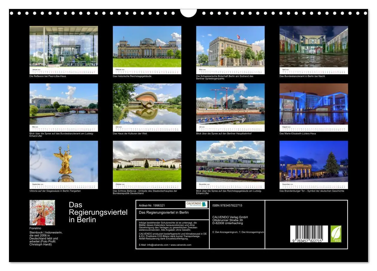 Bild: 9783457822715 | Das Regierungsviertel in Berlin (Wandkalender 2026 DIN A3 quer),...