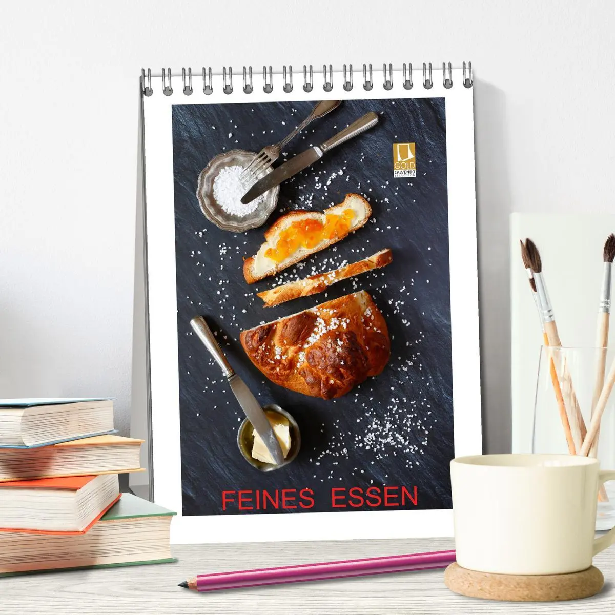 Bild: 9783516392715 | Feines Essen (Tischkalender 2026 DIN A5 hoch), CALVENDO Monatskalender
