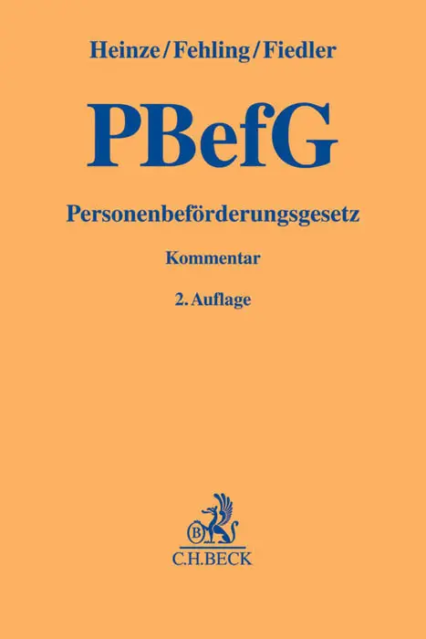 Cover: 9783406632815 | Personenbeförderungsgesetz | Christian Heinze | Buch | XIX | Deutsch